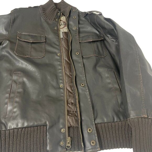 Dakota | Vintage Men's Brown Zip and Button Jacket with Pockets Size Large. - Picture 7 of 16